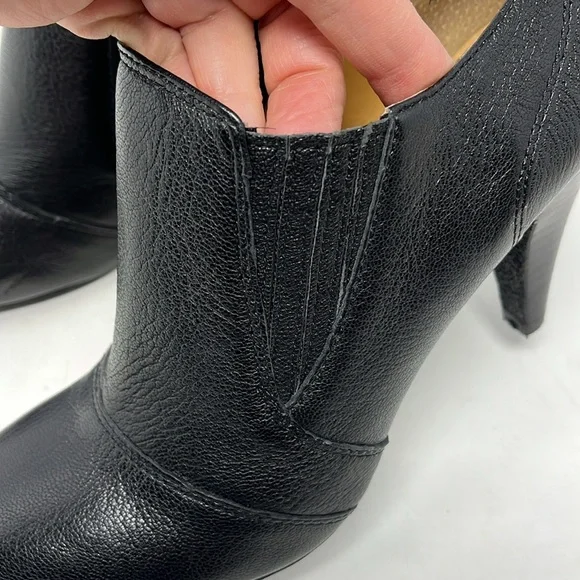 AUDREY BROOK AVIGNON SLIP ON BLACK SHOE BOOTIE HEEL LEATHER UPPER SIZE 7.5 - Picture 12 of 13